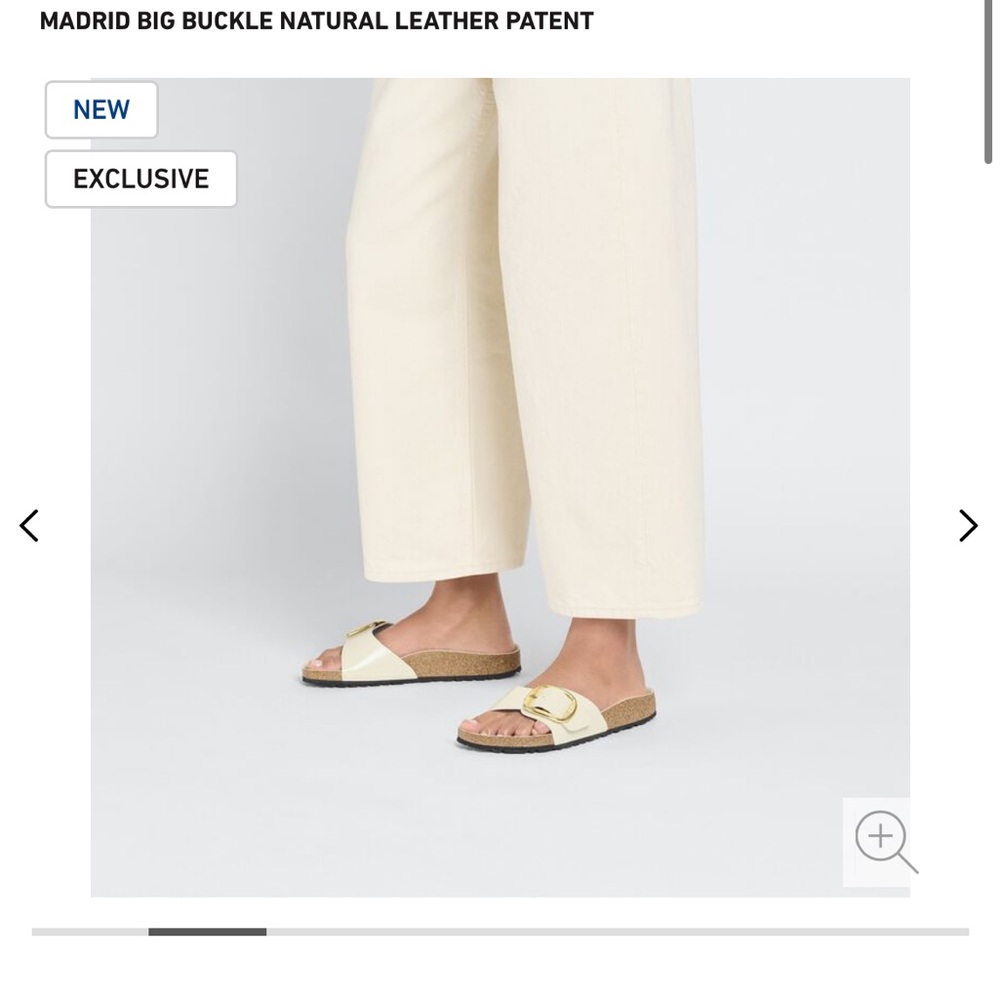 Birkenstock Madrid Big Buckle— High Shine Ecru